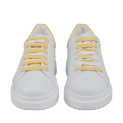Sneaker Margarita Leather and Two-Tone Laces, yellow, 36 EU