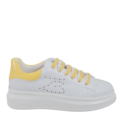 Sneaker Margarita Leather and Two-Tone Laces, yellow, 36 EU