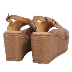 Palma Leather Sandal With Wedge, leather, 40 EU