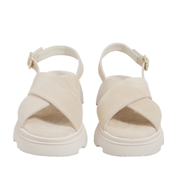 Peony Sandal In Padded Suede, sand, 38 EU