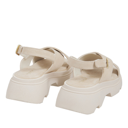 Peony Sandal In Padded Suede, sand, 38 EU