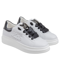 Aloe Leather Sneaker With Mask, black, 37 EU