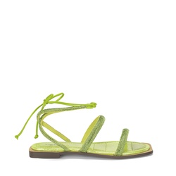 Raspberry Slipper With Micro Rhinestones, green, 36 EU