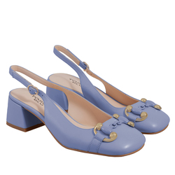 Jasmine Leather Slingback With Accessory, lilac, 38 EU