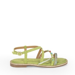 Hibiscus Leather Sandal, green, 40 EU