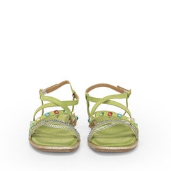 Hibiscus Leather Sandal, green, 37 EU