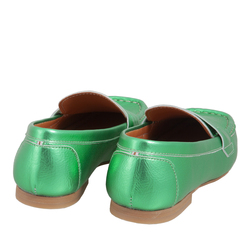 Cocoa Moccasin In Laminate, green, 36 EU
