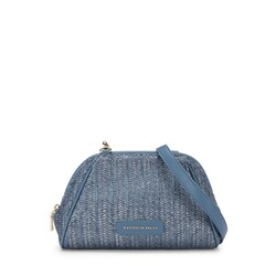 Raffia Effect Clutch Bag Delilah, blue, taglia unica EU