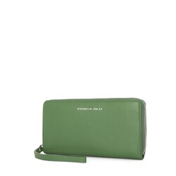Large Wallet With Basic Zipper, green, taglia unica EU