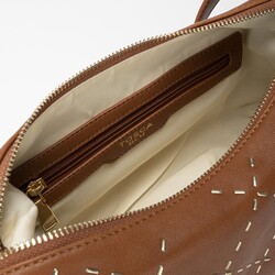Micro-Studded Shoulder Bag, leather, taglia unica EU