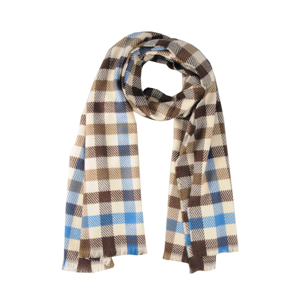 Tosca Blu - Anemone Checkered scarf