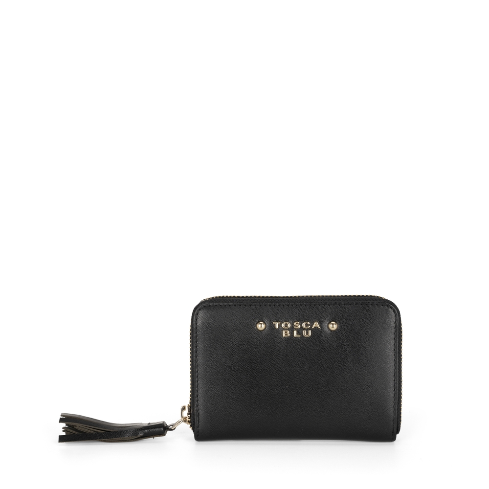 Tosca Blu - Peter Pan Medium zip-around leather wallet with tassel