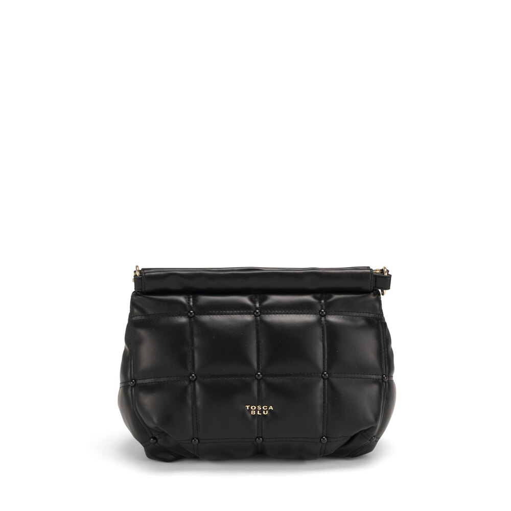 Bella Addormentata quilted soft clutch bag, black