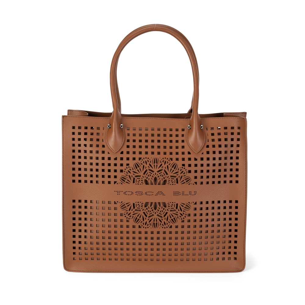 Tosca Blu - Bergamotto Large honeycomb handbag