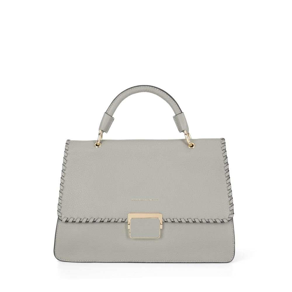Tosca Blu - Peonia Large leather handbag with flap