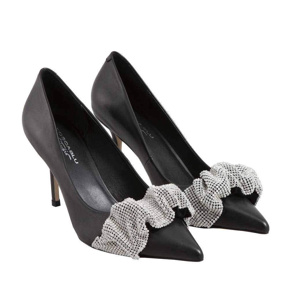 Tosca Blu Studio - Grotta Azzurra High-heel court shoes in leather with jewel decoration