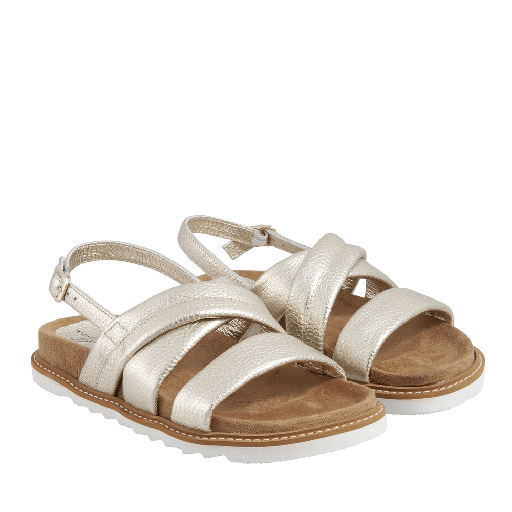 Tosca Blu Studio - Lipari Tumbled leather low-heel sandal