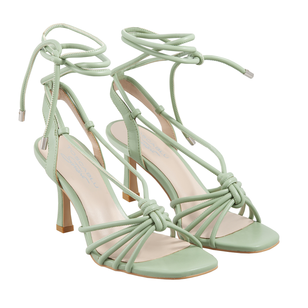 Cervia High heel ankle strap sandal, green, 38 EU