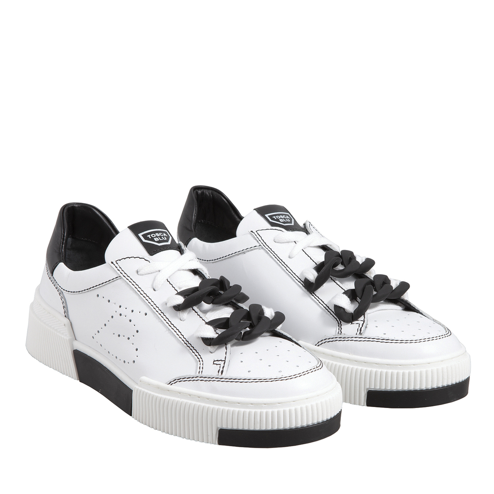 Alghero Low leather sneaker, white, 41 EU