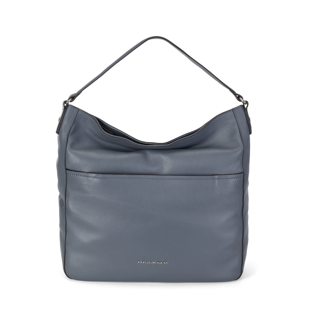 Tosca Blu - Biancospino Большая кожаная сумка-мешок