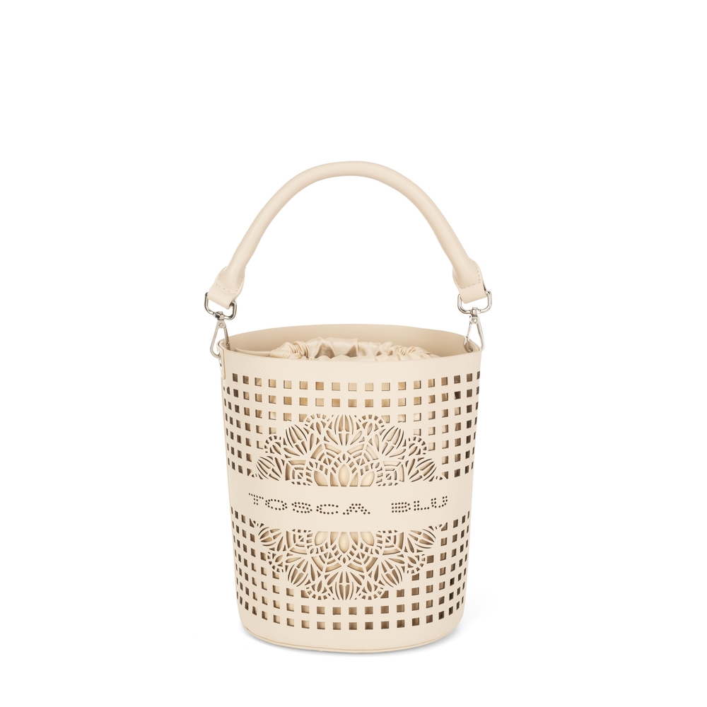 Bergamotto Honeycomb bucket bag , natural