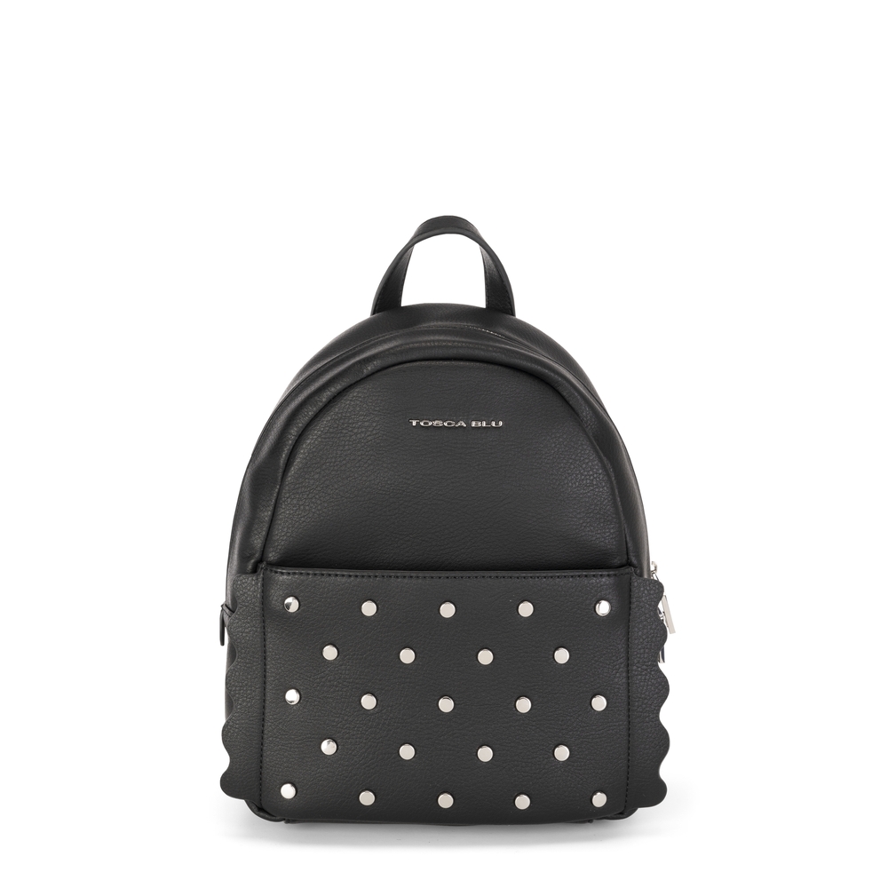 Anemone Backpack with appliqués, black