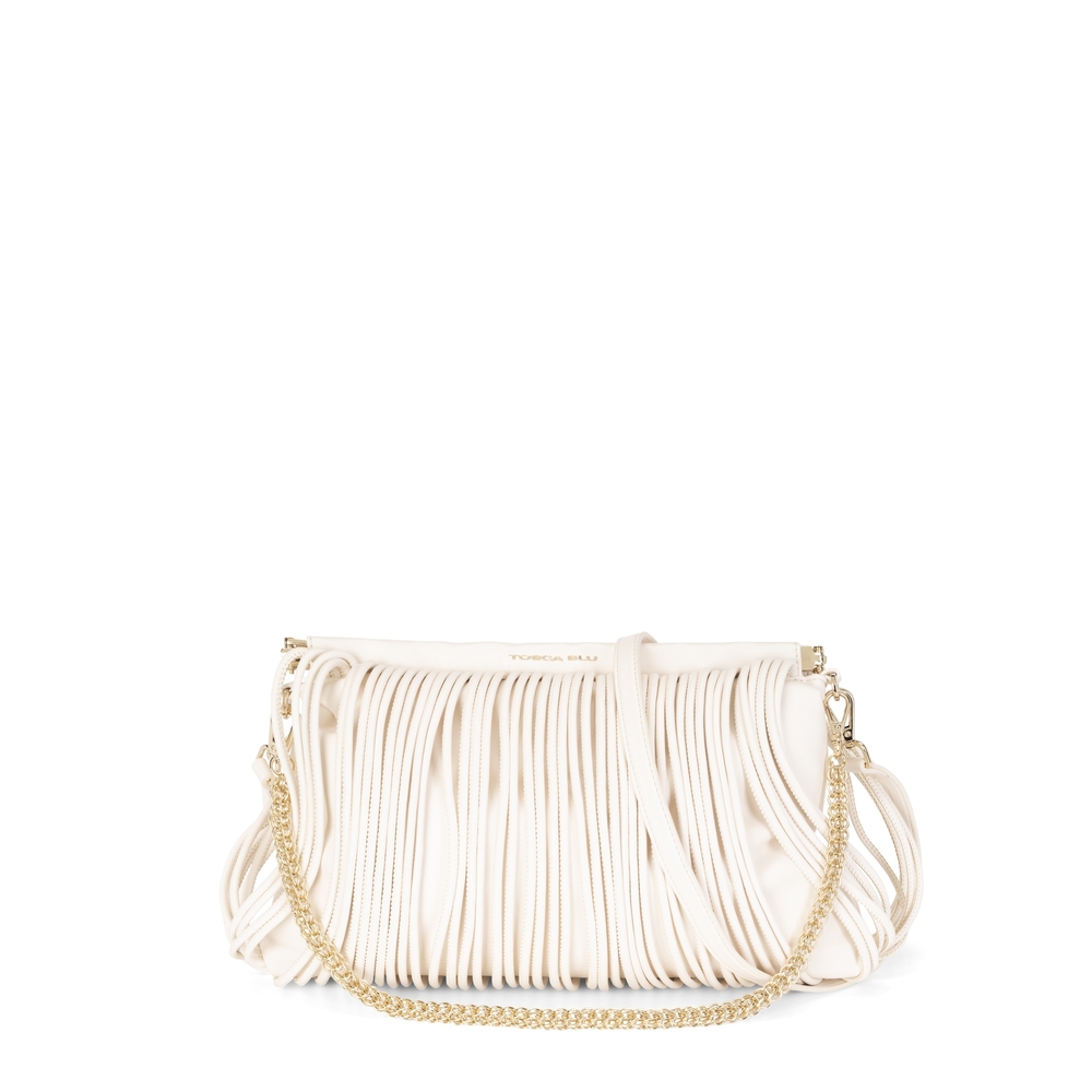 Tosca Blu - Ananas Large clutch bag with fringes