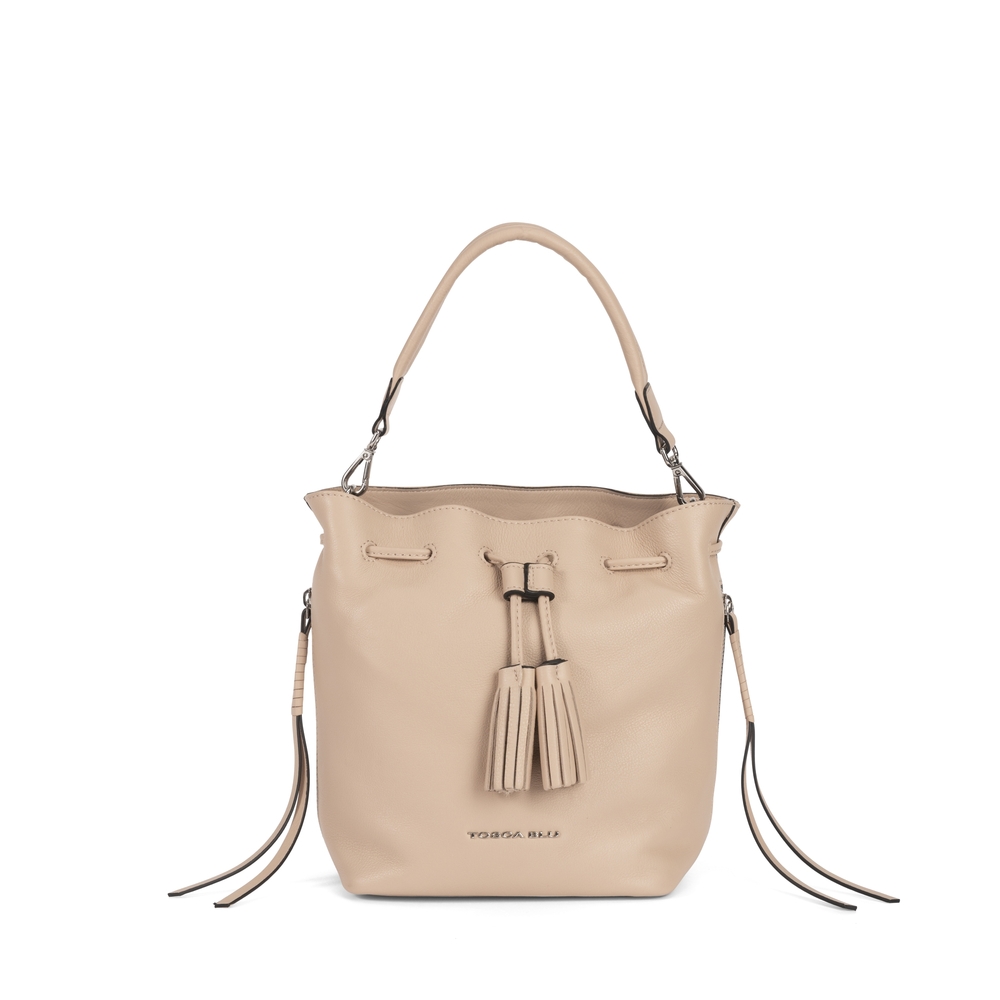 Tosca Blu - Nocciola Leather bucket bag