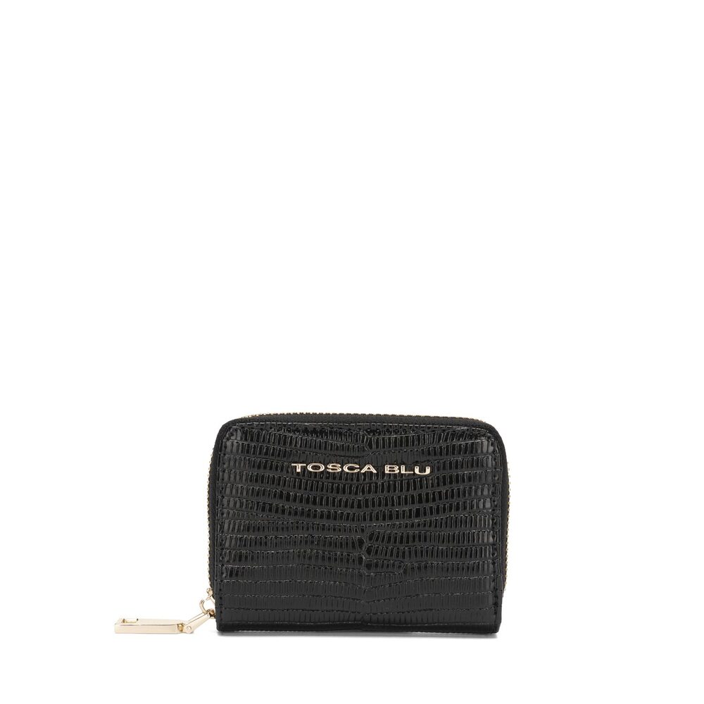 Helsinki Small wallet with zip around, black