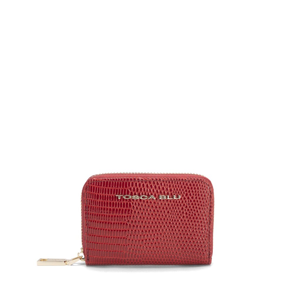 Helsinki Small wallet with zip around, red