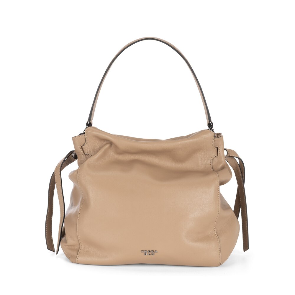 Avana Leather pouch bag, mud