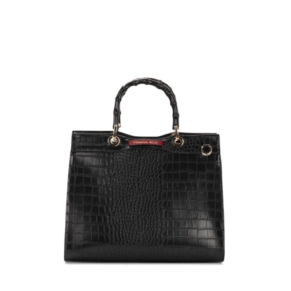 Tosca Blu - Lady Crocodile Large handbag with print
