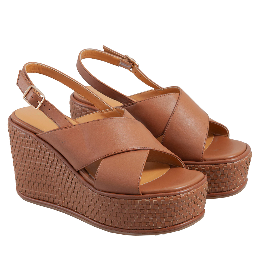 Tosca Blu Studio - Palma Leather Sandal With Wedge