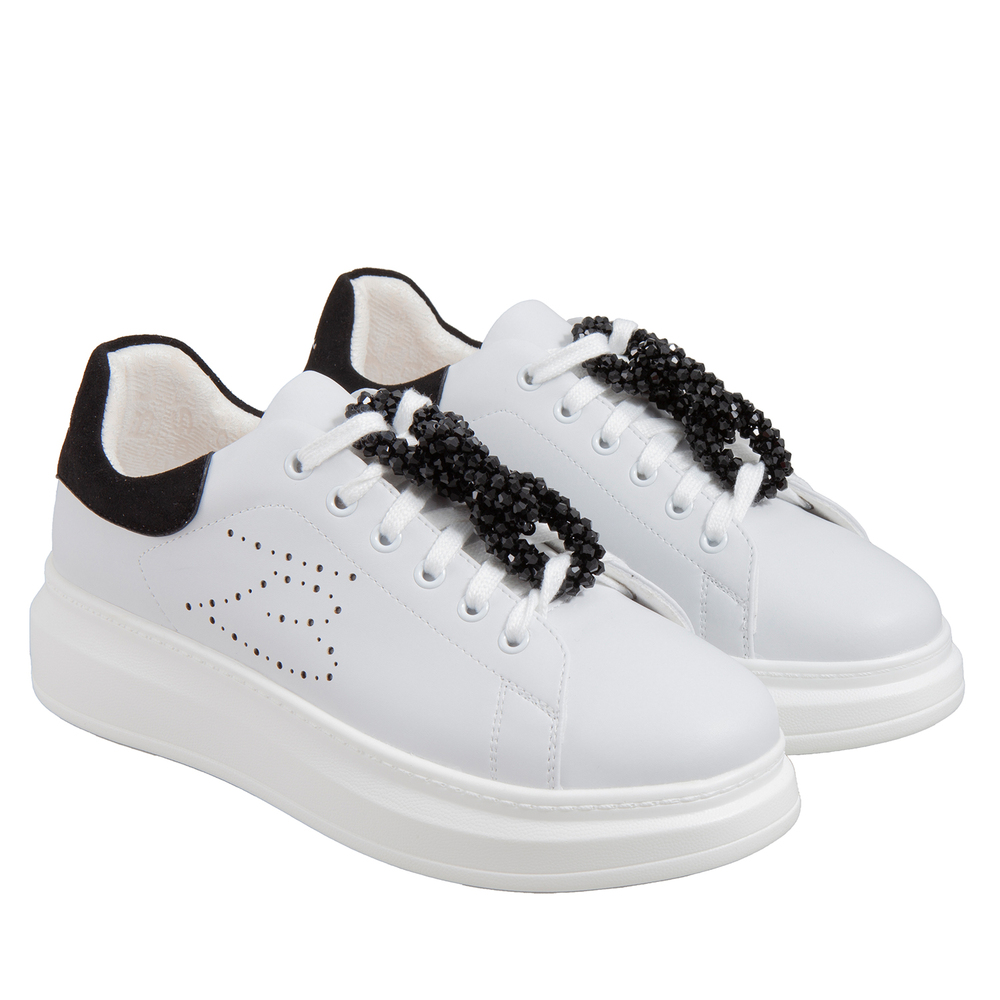 Tosca Blu Studio - Aloe Leather Sneaker With Accessory