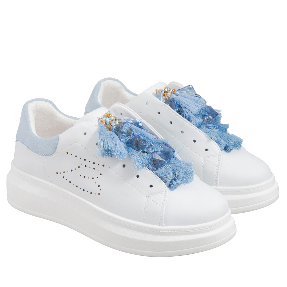 Tosca Blu Studio - Aloe Leather Sneaker With Tassels