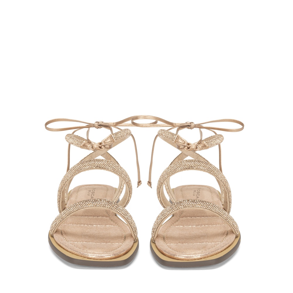 Tosca Blu Studio - Sandalo Lampone Con Micro Strass