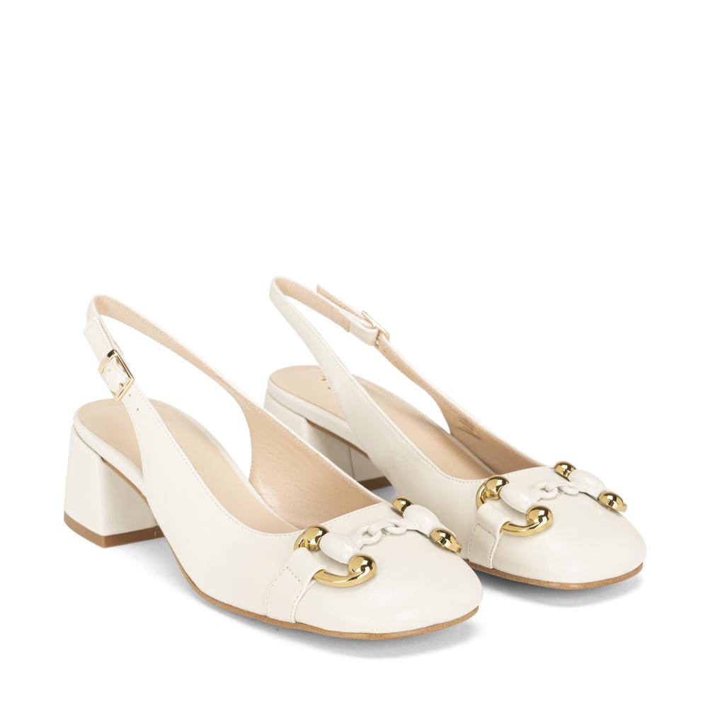 Tosca Blu Studio - Slingback Gelsomino In Pelle Con Accessorio