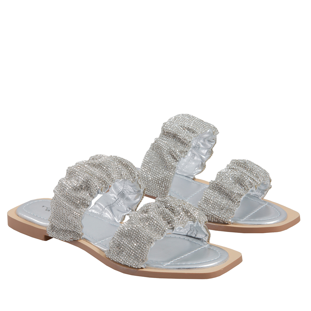 Tosca Blu Studio - Raspberry Slipper With Rhinestones