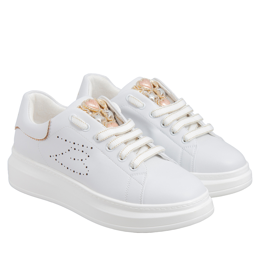 Tosca Blu Studio - Sneaker Aloe In Pelle Con Cuore